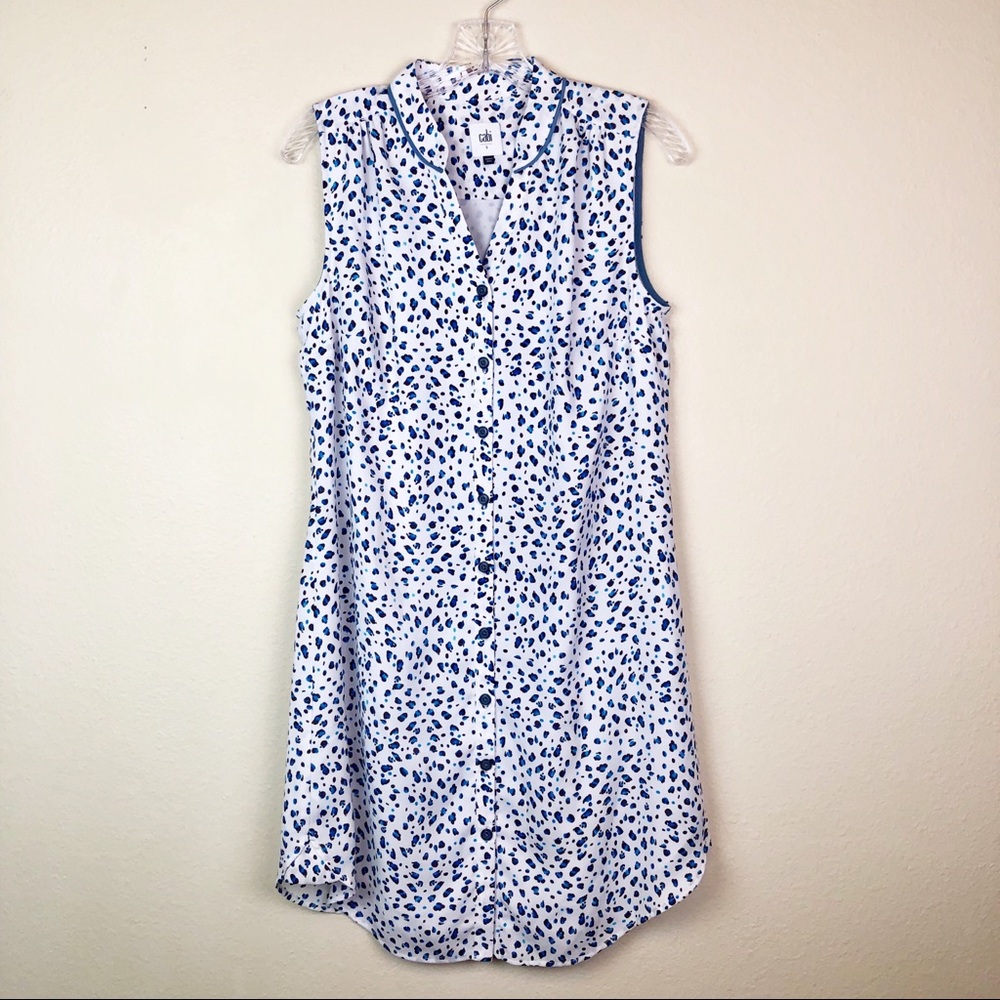 Cabi Camilla Sleeveless Button Down Shirt Dress